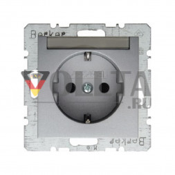 Berker 47501404 S1 SCHUKO-розетка 16А, без защиты от детей цвет: алюминевый, тон: матовый