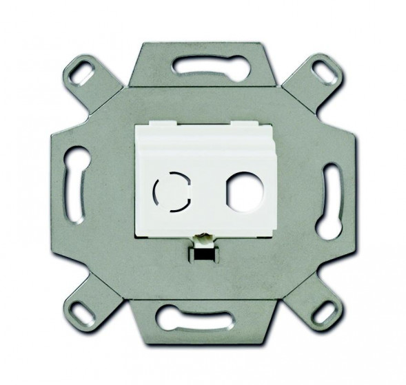 Коммуникационный адаптер Busch-Jaeger 0262/12 для проходных розеток BNC-F альпийский белый