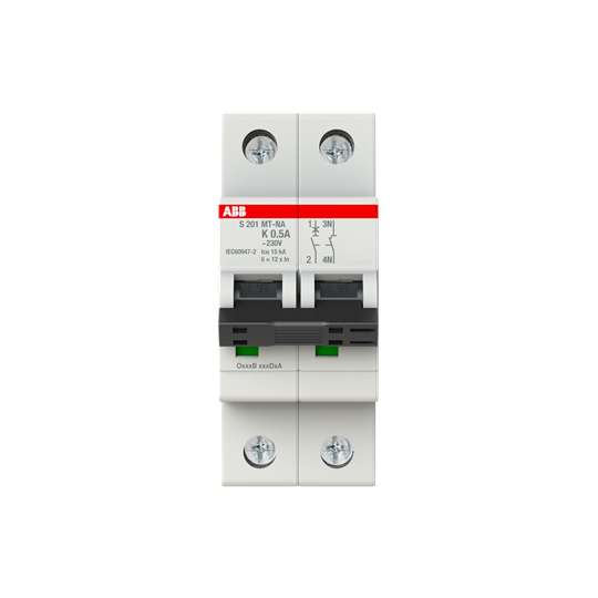 Автоматический выключатель ABB Stotz-Kontakt 2CDS271446R0157 S201MT-K0,5NA K-Char.10kA 0,5A 1P+NA