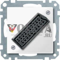 Schneider серия: Merten 468419 System M EURO-AV-разъем крышка, цвет:полярная белизна, тон:глянец