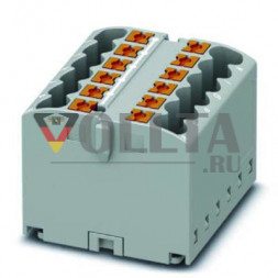 Phoenix Контакт 3273286 PTFIX 12 X2,5 GY Базовая клемма можно собрать 12 точек подключения цвет: серый