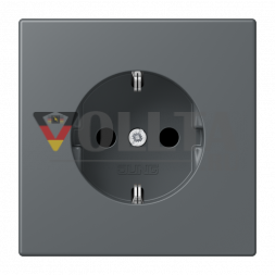 Розетка SCHUKO Jung LC1520KI202, 16 А, 250 В ~, встроенная повышенная защита контактов, SAFETY+, серия LS, серый фон 31 (LC32010)
