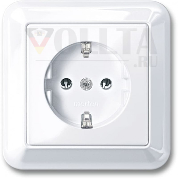 Schneider серия: Merten MEG2301-1225 Atelier-M SCHUKO-розетка 16А, цвет:белый, тон:глянец