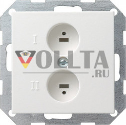 Gira 040203 System55 Stereo-Динамик-розетка  цвет:чисто белый, тон:глянец