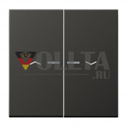 Jung AL2995KO5PAN LS990 KNX кнопка, клавиша крышка, цвет алюминевый цвет:антрацит