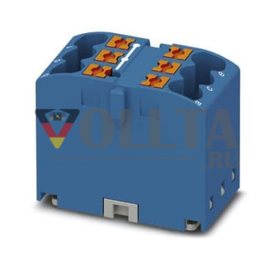 Phoenix Контакт 3273266 PTFIX 6X 2,5 BU Базовая клемма можно собрать 6 точек подключения , цвет: голубой