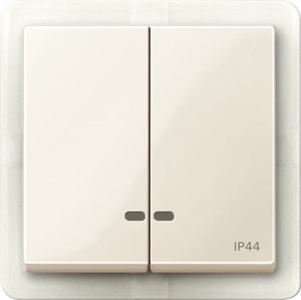 Merten MEG3424-0344 System M двойная, клавиша цвет: кремово-белый, тон:глянец