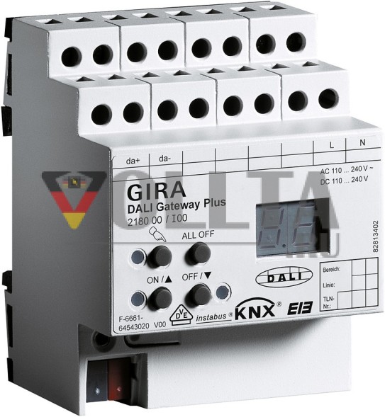 Gira 218000 Шлюз DALI Plus KNX REG