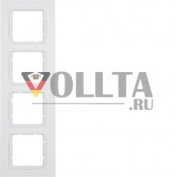 Berker 10146919 B7 рамка четверная цвет:полярная белизна, тон: матовый