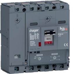 Автоматический выключатель Hager HHS064DC h3+ P160 4P4D 63A 25kA