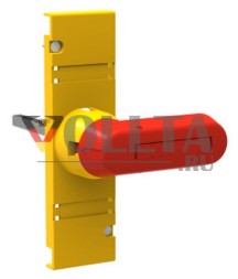ABB Stotz-Kontakt OTDVY250EK, прямая ручка красно-желтая 65 мм, включая вал и этикетку на крышке Test-0 OFF-1 ON, 1SCA127391R1001