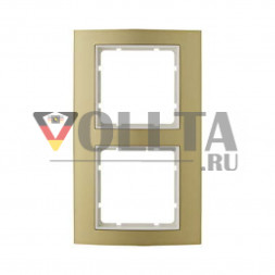 Berker 10123046 B3 рамка двойная, цвет:золотой, тон: матовый