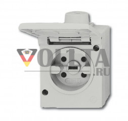 Busch-Jaeger 2064AG розетка PERILEX 16А, 415V цвет:серый