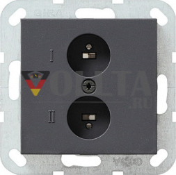 Gira 040228 System55 Stereo-Динамик-розетка цвет:антрацит