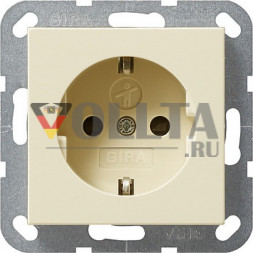 Gira 275501 System55 SCHUKO-розетка 16А, безопасная для тедей,c Символ цвет: кремово-белый, тон:глянец
