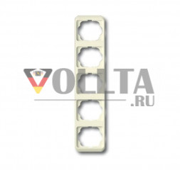 Busch-Jaeger 1735-22G Alpha рамка пятерная вертикальная, цвет:слоновая кость