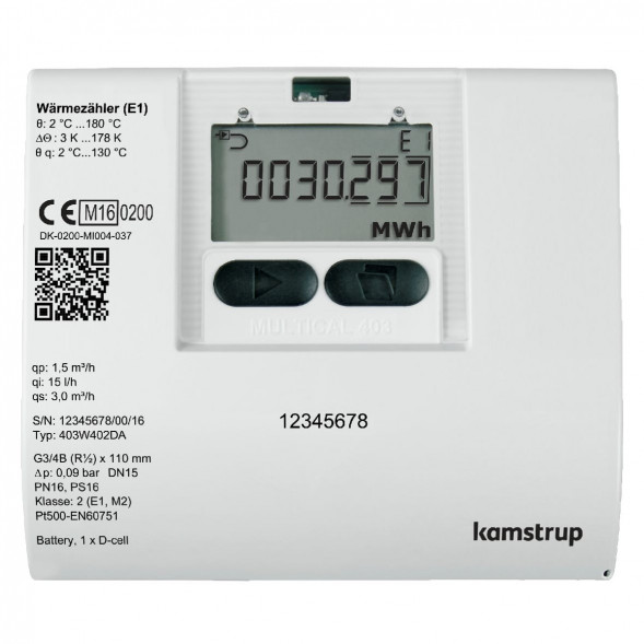 LINGG&amp;JANKE 84731SEC KNX-счетчик климата Kamstrup | Multical 403, DN40, резьба, 10 м3/ч | 300 мм