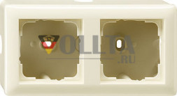 Gira 006201 Standard55 накладной корпус двойная, цвет: кремово-белый, тон:глянец