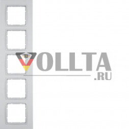 Berker 10156424 B7 рамка пятерная цвет: алюминевый, тон: матовый