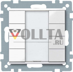 MERTEN 617419 кнопка 4-позиционная плюс полярно-белый глянцевый System M