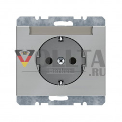 Berker 47397004 K5 SCHUKO-розетка 16А, без защиты от детей цвет: благородная сталь
