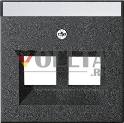 Gira 264028 крышка BSF Modular Jack 30° 2-канальная System 55 антрацит