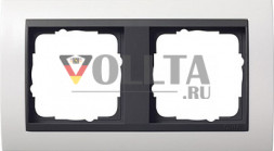 Gira 021207 Event рамка двойная, цвет:чисто белый, тон: матовый