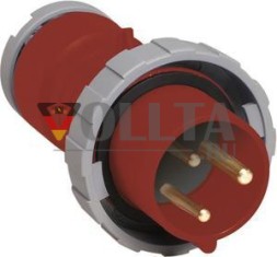 ABB Stotz-Kontakt 216P9W, вилка, 9ч, 16 А, IP67, 2P+E, 2CMA166462R1000