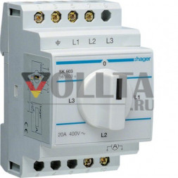 Переключатель амперметра Hager SK603 20A 400V