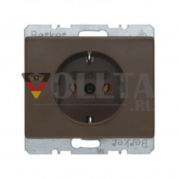 Berker 47150001 Arsys SCHUKO-розетка 16А, без защиты от детей цвет:коричневый, тон:глянец