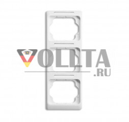 Busch-Jaeger 1733NSKA-24G    Alpha exclusive рамка,3 группы,  вертикальная, цвет: алебастр