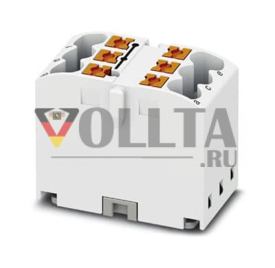 Phoenix Контакт 3273276 PTFIX 6X 2,5 WH Базовая клемма можно собрать 6 точек зажима белый,
