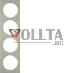Berker 10142214 рамка нержавеющая сталь/полярный белый Berker R.3