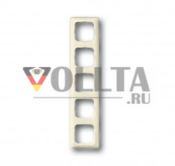 Busch-Jaeger 2515-212K-102 Duro2000 SI Linear рамка пятерная цвет: кремово-белый