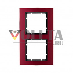 Berker 10123012 B3 рамка двойная,  цвет алюминевый цвет: красный,