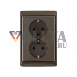 Berker 47290001 Arsys SCHUKO-Двойная розетка, 16А, безопасная для тедей,цвет:коричневый