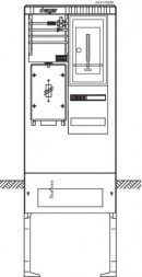 Hager ZAS175BB7 счетчик соединительный столб 1Z 2-х полевой 277x583x1710