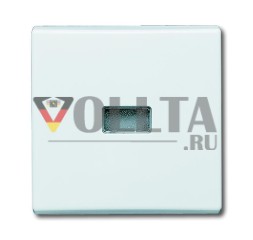 Переключатель клавишный Busch-Jaeger 2107-34, с красным куполом, альпийский белый