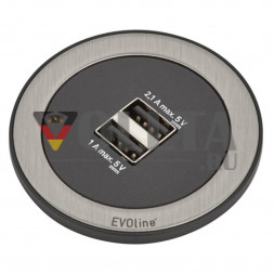 EVOline One / двойное зарядное устройство USB / защитное кольцо из нержавеющей стали