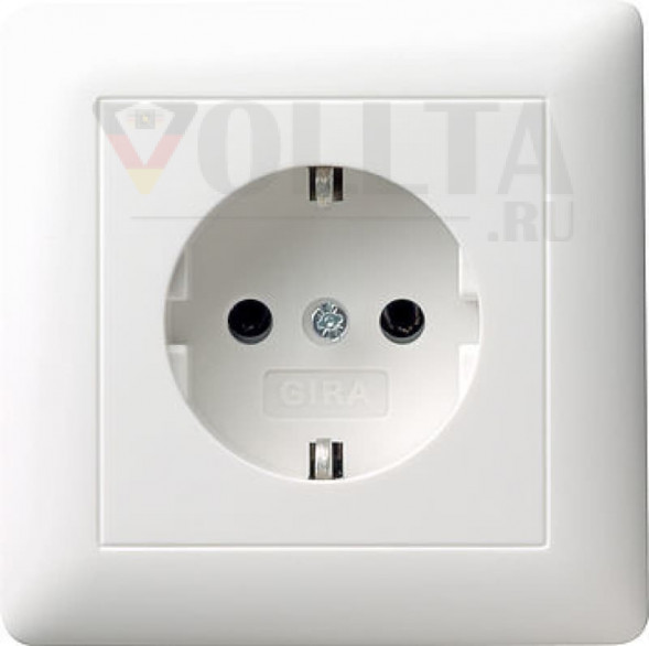 Gira 044003 Standard55 SCHUKO-розетка  16А, цвет:чисто белый, тон:глянец