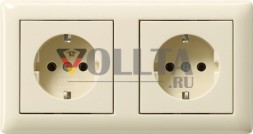 Gira 479301 2 верндр.+ рамка Стандарт 55 шт. розетка SCHUKO