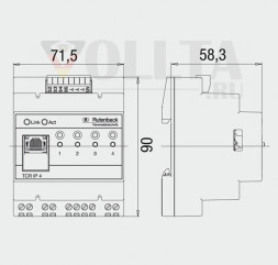 RUTENBECK 700802610 Control IP | Базовый модуль 4-х канальный