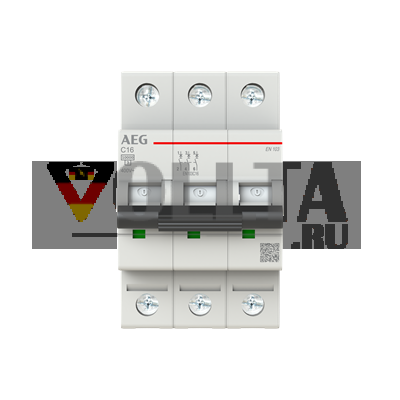 Busch-Jaeger 2CDS273088R0164 Elfaplus 10kA C-16A 3P автоматический выключатель