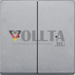 Schneider серия: Merten 625260 System M Клавиша для модуля, двойная, клавиша цвет: алюминевый, тон: матовый