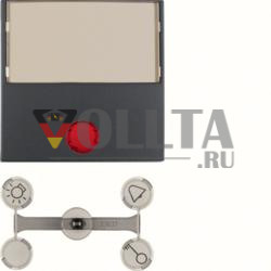 Berker 16961606 клавиша с 5 закрытыми линзами и большим полем для надписи антрацит, матовый Ber