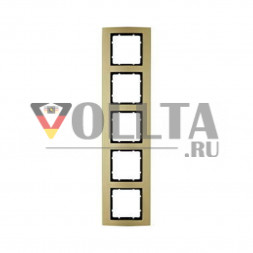 Berker 10153016 B3 рамка пятерная цвет:золотой, тон: матовый