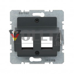 Berker 14641606 S1 Krone модульная, Jacks крышка, цвет:антрацит, тон: матовый