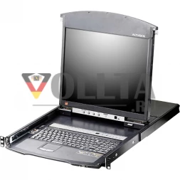 ATEN KL1508AiM KVM Over IP Switch, 8 портов, 43 см LCD, VGA, PS/2-USB, немецкая раскладка (DE-Layout)