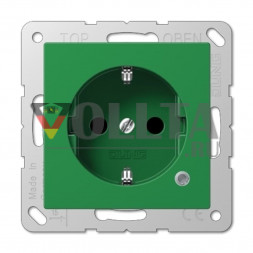 Jung A520BFKOGN A500 SCHUKO-розетка  16А, цвет: зеленый,