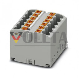 Phoenix Контакт 3273396 PTFIX 6X 2,5-G BU Базовая клемма Klebemontage 24A 6 точек подключения , цвет: голубой